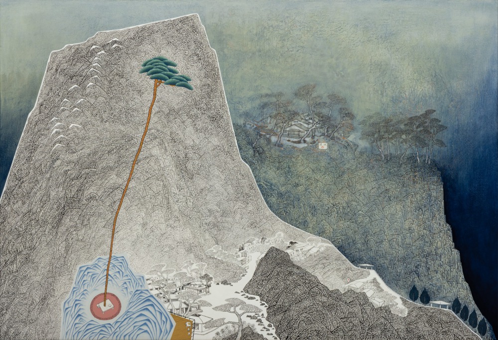 王興道_台灣島風景圖-虎山_80x116.5cm_壓克力彩、畫布_2023-2024