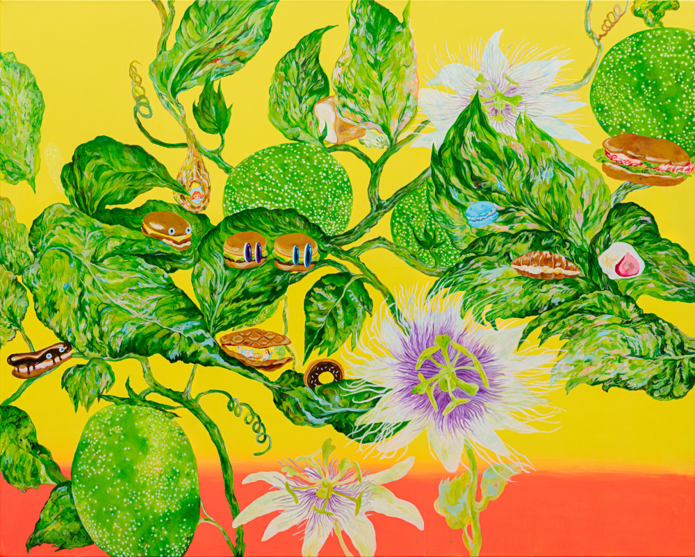 李佩姍_百香_壓克力顏料、油彩、畫布_120x163cm_2025