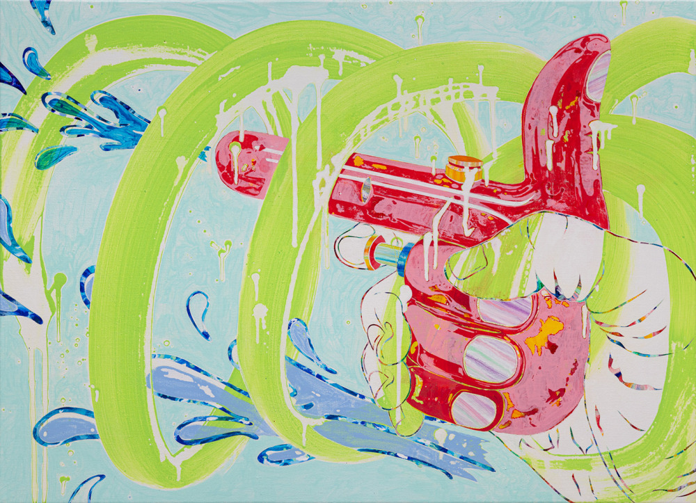 王亮尹_Playing with Water_玩水_壓克力顏料、畫布_73×100cm2025