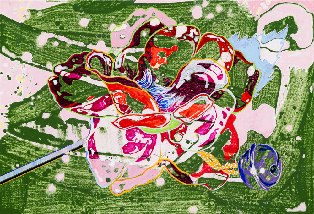 王亮尹_Blossom on the Chest_胸花_壓克力顏料、畫布_33×48cm_2025