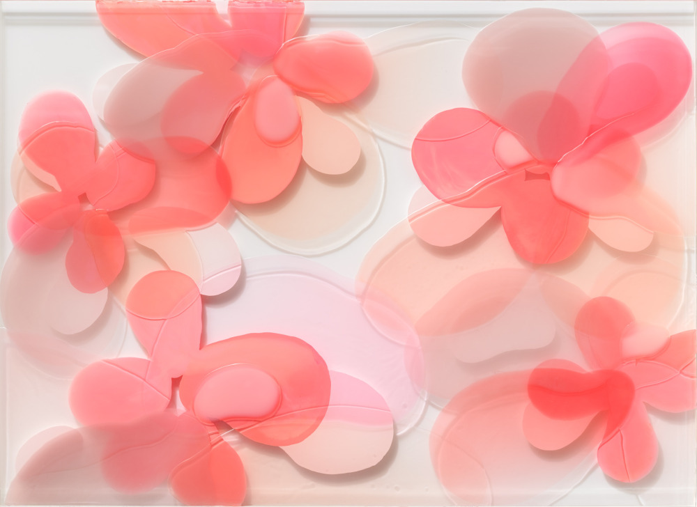 陳代如_花序003 Inflorescence003_壓克力顏料、壓克力墨水、有機玻璃 Acrylic paint and acrylic ink on perspex_66×91cm_2025