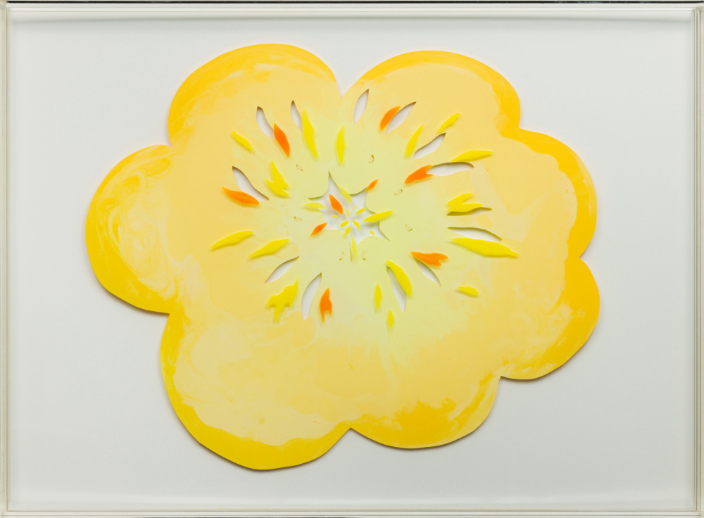 陳代如_團花005 Fluffle005_壓克力顏料、壓克力墨水、有機玻璃 Acrylic paint and acrylic ink on perspex_66×91cm_2024