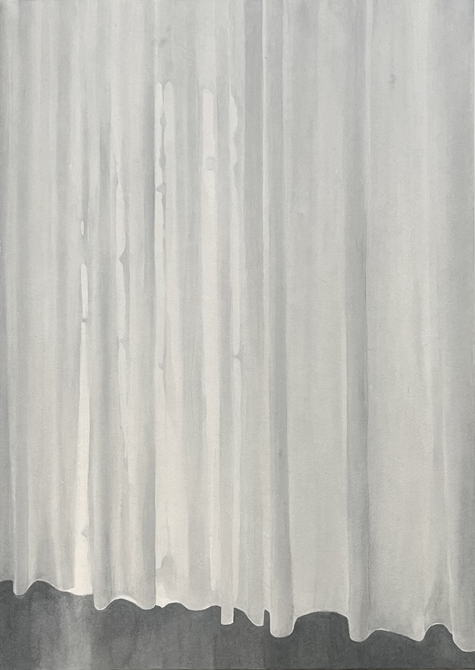 張靜雯_窗簾 curtain_墨、雲肌麻紙_42x29.7cm_2024