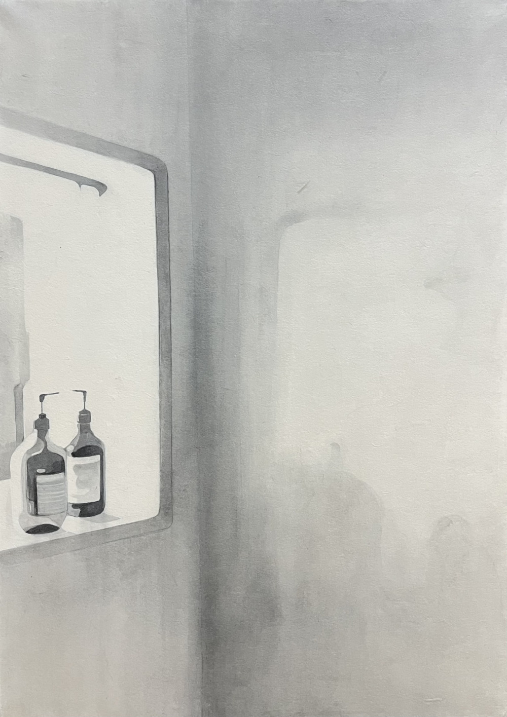 張靜雯_午後的光 Light in the Afternoon_墨、雲肌麻紙_42x29.7cm_2024