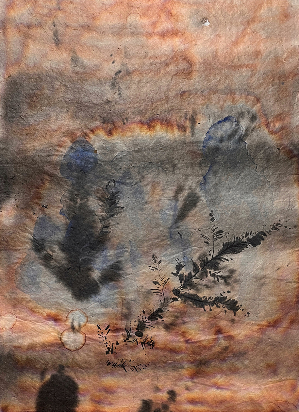 三井悠華_影之聲_墨、紙、水性筆、壓克力_45×35.5cm_2025