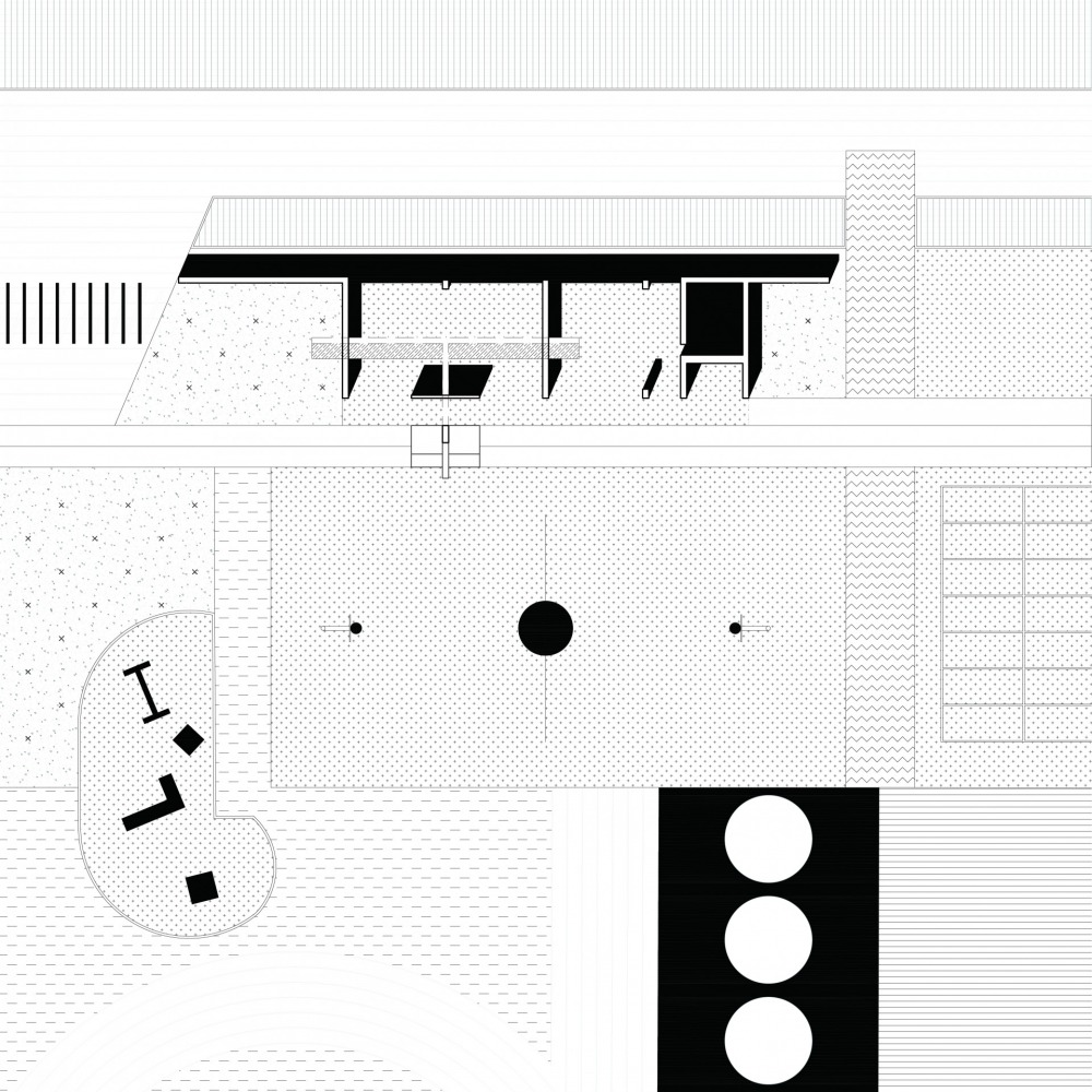 究境聯合建築師事務所_Sport Center With a Column_30x30 cm_數位版畫、裱框_2020