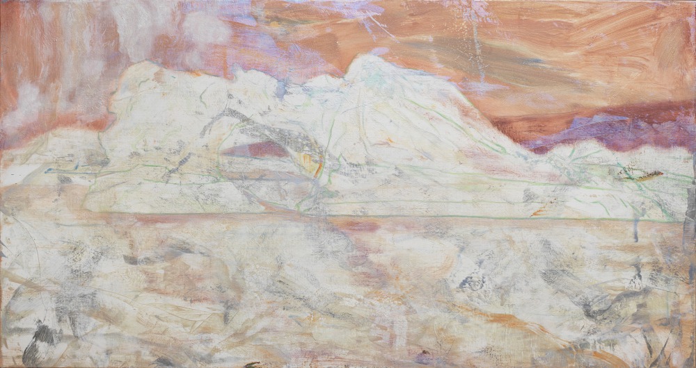 許聖泓 Glacier#3  80x150cm 油彩 ‧ 壓克力顏料 ‧ 畫布 2019<br />
