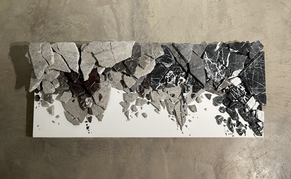 曾令理 X 偶然設計_Earthquake Plate – Disintegration -1_150x60x22 cm_花蓮地震板_2024